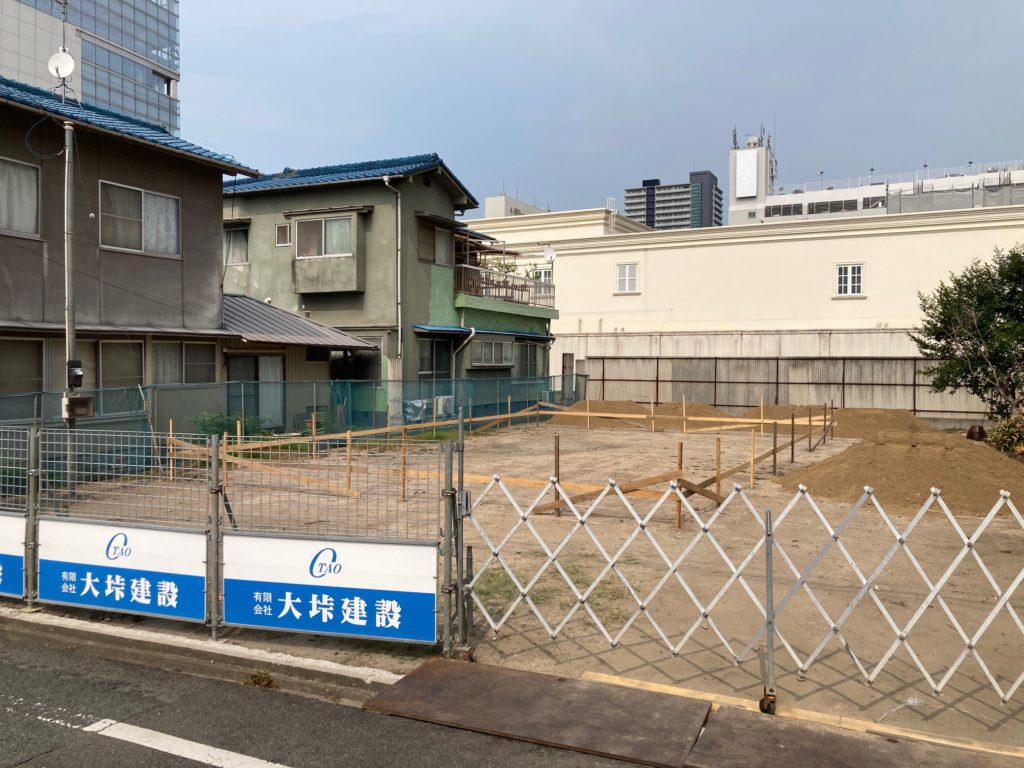 広島県福山市西町一丁目のにしまち犬と猫の病院の建設現場です